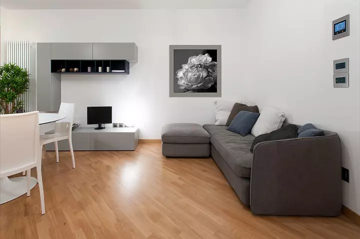 Torri camuzzi zona living con dispositivi Vimar