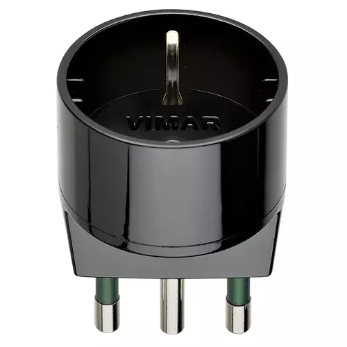 Vimar - 00303 - S17 adaptor +P30 outlet black