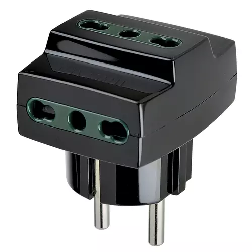 Vimar - 00324 - S31 multi-adaptor +3P17/11 outlet black
