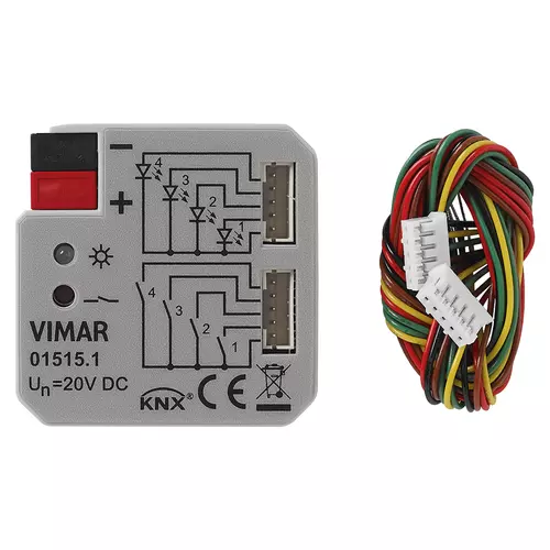 Vimar - 01515.1 - Interface 4 entrées/sorties pour LED KNX