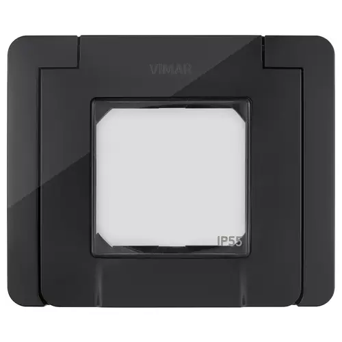 Vimar - 09911.04 - Tapa IP55 2M con garras negro