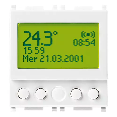 Vimar - 14449 - Reloj despertador 120-230V blanco