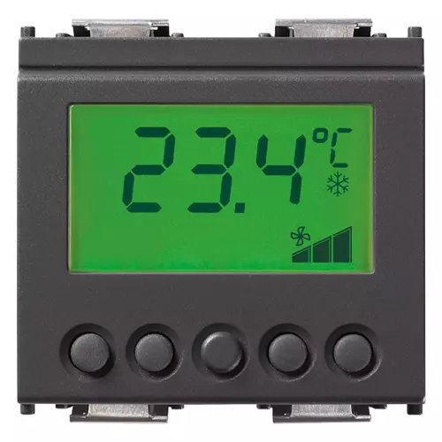 Vimar - 16953 - Thermostat zur Fan-Coil-Regelung grau