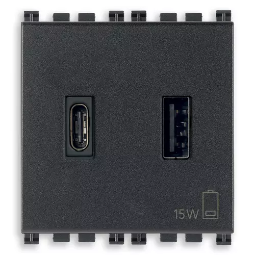 Vimar - 19295.AC.AB - A+C-USB supply unit 15W3A5V 2Mantibact.g