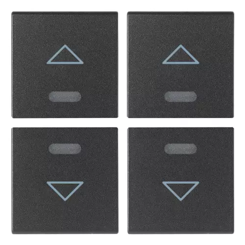 Vimar - 19841.3 - Quatre demi-boutons 1M symbole flèche gr
