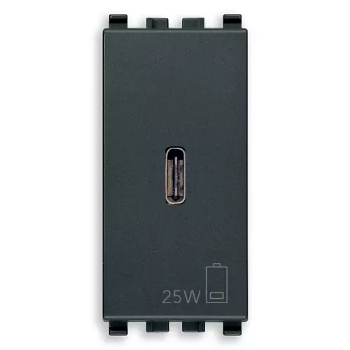 Vimar - 20292.C.25 - Netzgerät USB C PD 25W grau