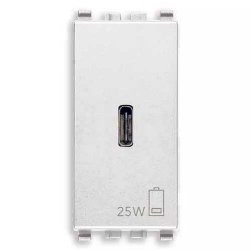 Vimar - 20292.C.25.B - Netzgerät USB C PD 25W weiß