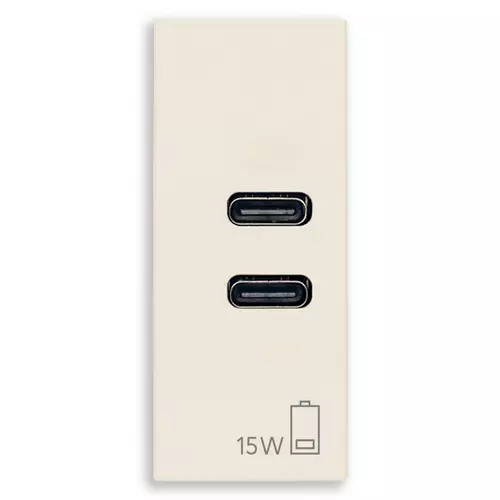 Vimar - 30292.CCC - C+C USB power unit 15W 3A 5V canvas