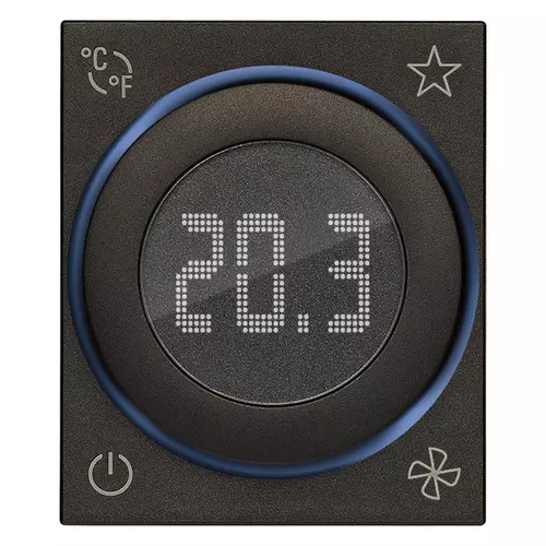 Vimar - 30471.G - Thermostat roulette domotique 2M noir