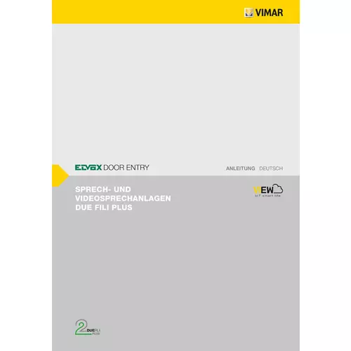 Vimar - B.C23014 - Catalogue techn.Due Fili Plus - allemand