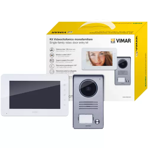 Vimar - K40910 - One-family kit 7in video plug-in supply