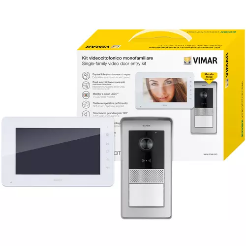 Vimar - K42930 - Kit vidéo 7in 1F RFID alim.guide DIN
