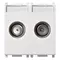 Vimar - 14302.10 - TV-RD-SAT through-line outlet2outs white
