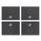 Vimar - 16841.0 - Quattro mezzi tasti 1M simbolo O grigio