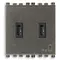 Vimar - 19295.CC.M - C+C-USB supply unit 15W 3A 5V 2M Metal