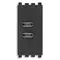 Vimar - 22292.CC.15 - C+C-USB supply unit 5V 3A 15W 1M grey